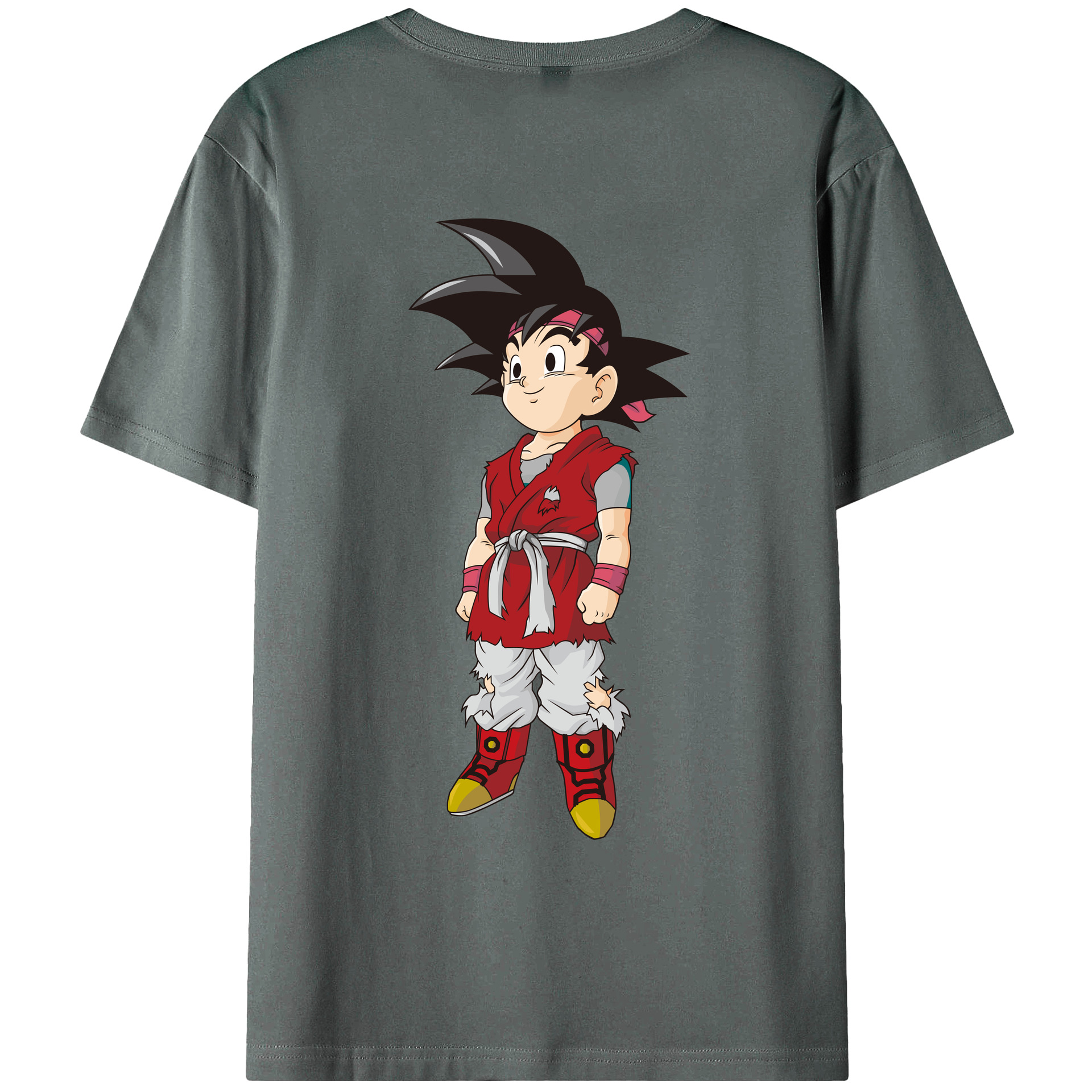 （画像用） ドラゴンボール 孫悟空（そん ごくう）Son Goku カカロット DRAGON BALL Kakarotto 綿100％ メンズ半袖Tシャツ（バックプリント） 通気性